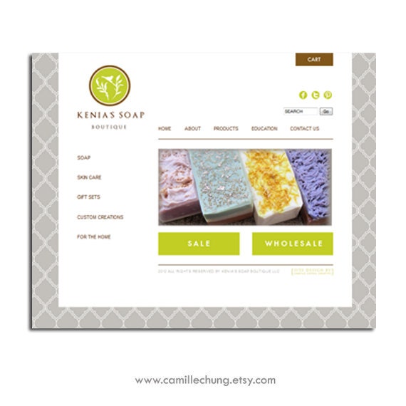 Custom E-commerce Website with Custom Logo by Camille Chung on Etsy