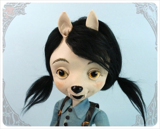 Alin - Werewolf Foreigner Art Doll by the Filigree - ooak Original Fairytale Art doll