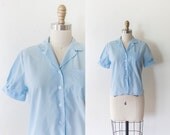 50s Puff Sleeve Blouse // XS