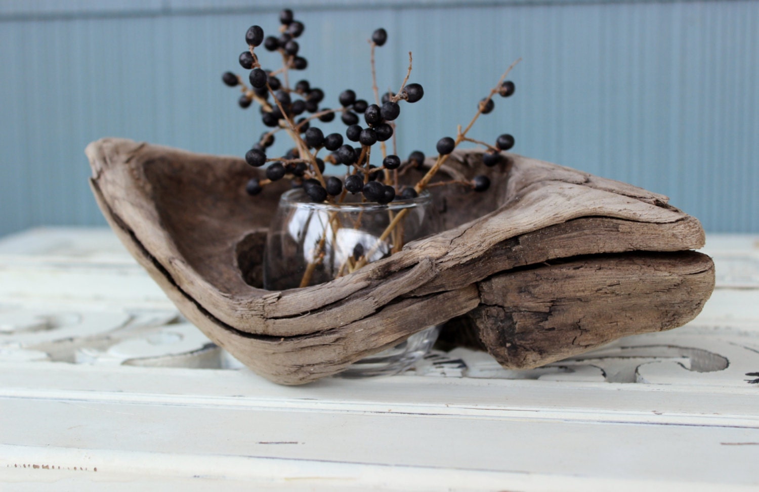 Organic Driftwood Vase Unique  Beach House / Nautical Decor Inspired by Nature