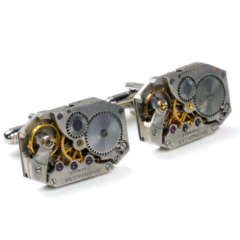 Steampunk Antique 1930's Waltham Watch Cuff Links
