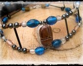 Buster's Sighthound Egyptian Scarab Dog/Pet Necklace 14" OOAK