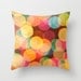 Pattern Throw Pillow, Decorative Pillow, Photography, Bright Home Decor, Neon, Rainbow, Living Room, Bedroom, 16x16 Pillow