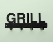 Grill Utensil Metal Art Rack - Free USA Shipping