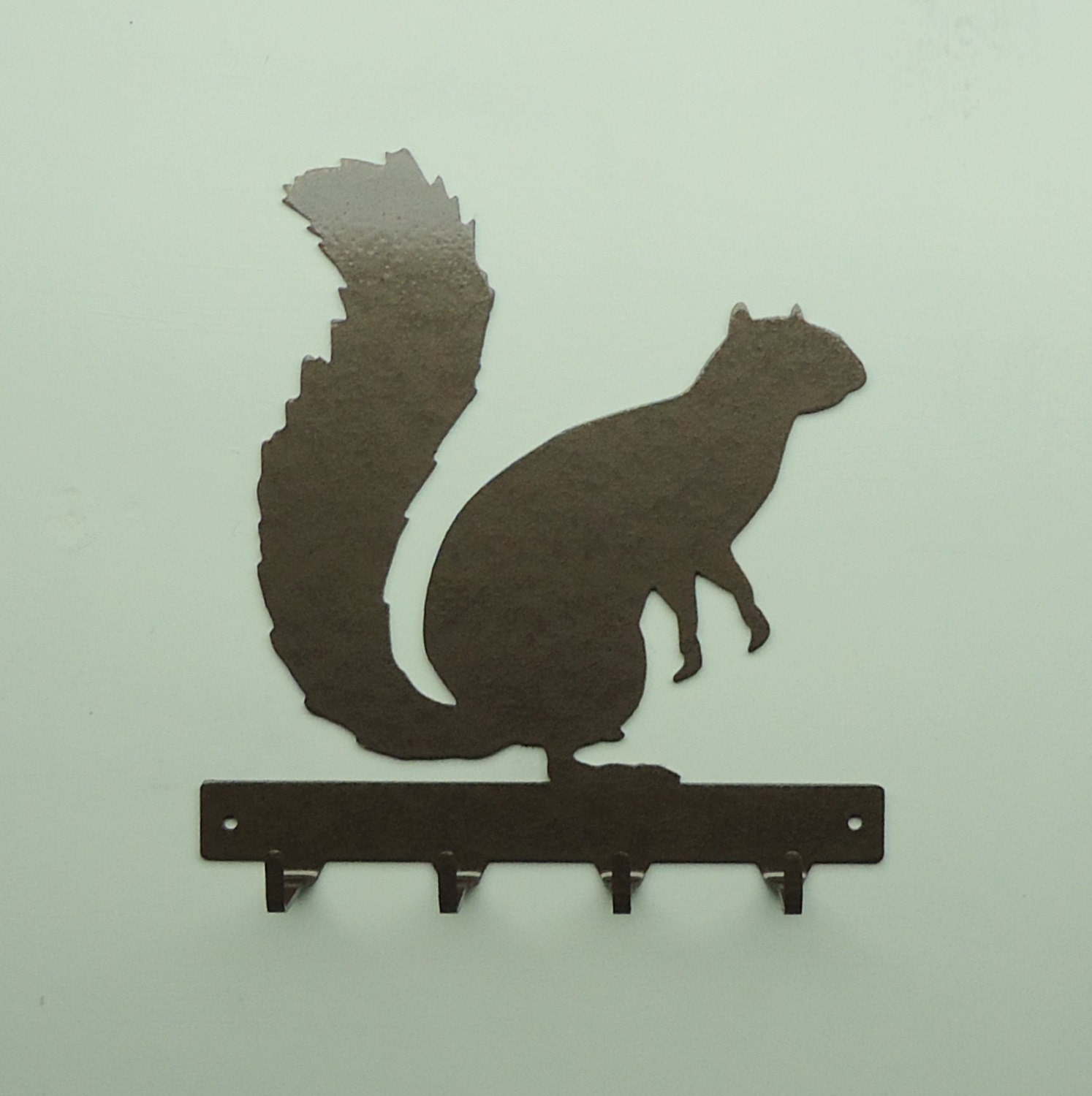 Squirrel Metal Art Key Rack - Free USA Shipping