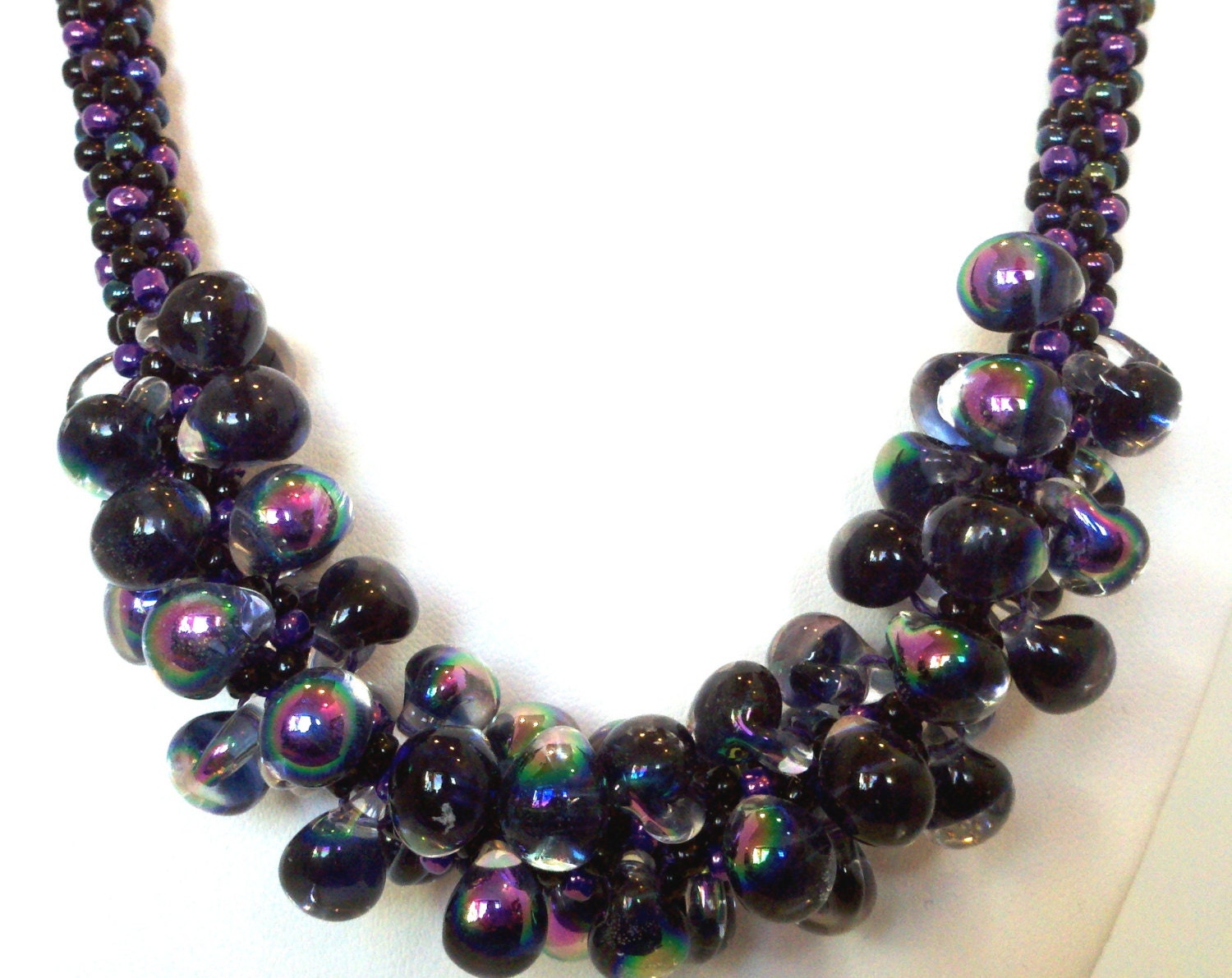 Electric Plum Kumihimo Necklace