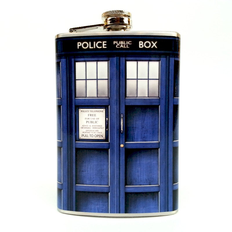Doctor Who TARDIS Flask - 8oz Stainless Steel Flask