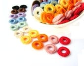 Rainbow crochet  hoops / circles