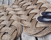 Nautical Decor - 2 Patio Doormats and Runner - Six Bight Ocean Mat - great for patio or larger doors