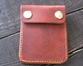 Simple Leather Card Case Wallet with Snaps