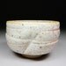 Winter Stoneware Matcha Chawan Tea Bowl glazed with My Custom Ash Shino Natural Iron Spots and Feldspar inclusions