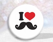 Mustache Mirror - 2.25 inch Pocket Mirror - mustache love, mustache party favors, moustache party, moustache mirror, wedding favors