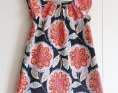 SHOP SALE 20% OFF // Country Navy Flower Tunic Dress /  Picture Perfect Girl Shift / 6 months,12 months, 2t, 3t, 4t, 5t, 6y by PerryFinalia