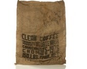 Burlap Coffee Sack, Vintage Feed Bag