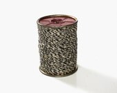 Vintage Industrial Thread Spool, Black and White