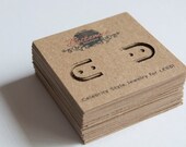 50 - Custom 2x2 Cardstock Earring Cards - Many Colors Available