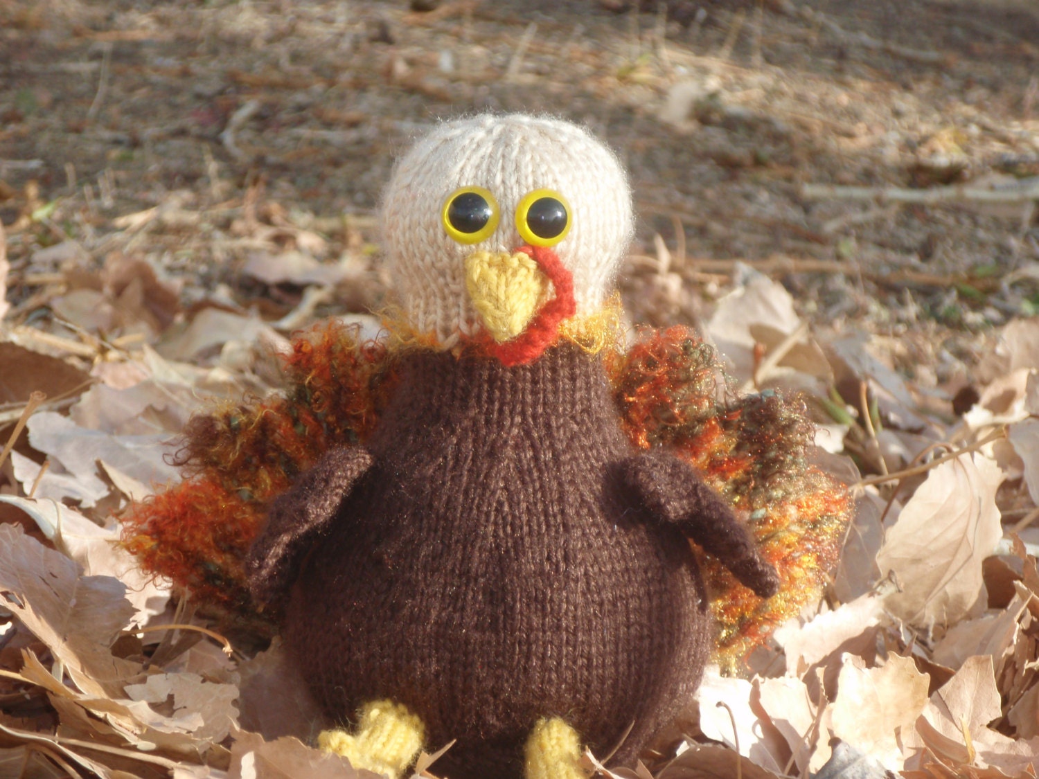Tom Turkey Knit Flat PDF knitting pattern