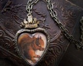 Red Squirrel - Sacred Heart Pictorial Necklace