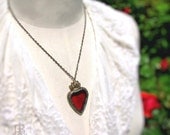 Cuore Ardente - Stained Glass Sacred Heart Necklace