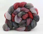 Crushed, Polwarth/Silk, hand painted spinning fiber, 4 oz