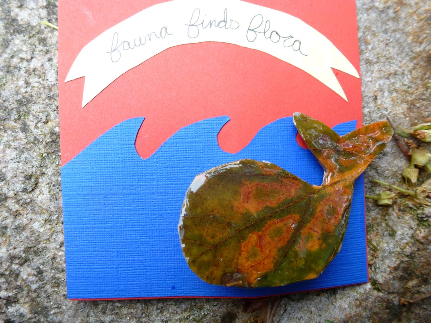 Merry Whale Leaf Pin