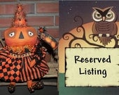 RESERVED FOR ERIN  JaCk O LaNtErN HaLLoWeeN PRiMiTiVE FoLk ArT PuMpKiN DoLL  OoAK