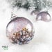Blown Glass Ornament Suncatcher Ball Pale Aubergine Ice Plum Blossom