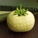 Light Green Polka Dot Tomato Pincushion