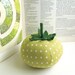 Light Green Polka Dot Tomato Pincushion