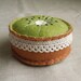 Embroidered Kiwi Fruit Felt Pincushion