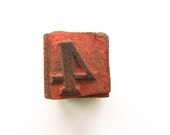 Vintage Japanese Wood Rubber Stamp Four  4 (F)