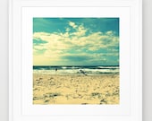 The Baltic Sea No. 3 . Framed Art Print . 12" x 12" . Summer . Sea . Vacation . Nature . Beach . White . Wooden Frame