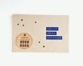 Chicago Illinois Postcards - Six recycled kraft paper postcards - Hello From Chicago - Set of 6