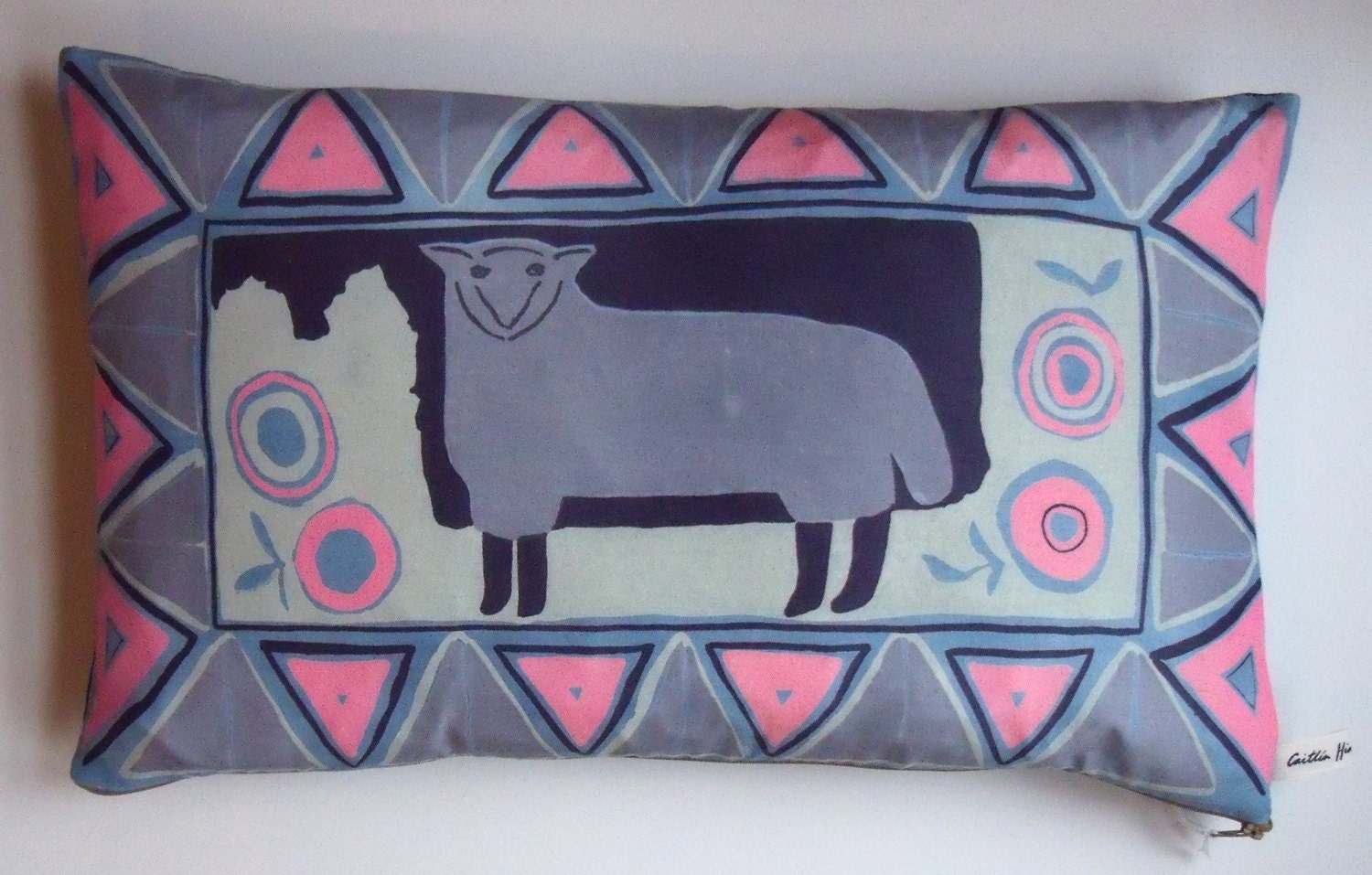 Pastoral Sheep Silk Cushion