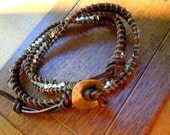 Leather wrap Chan Luu style bracelet