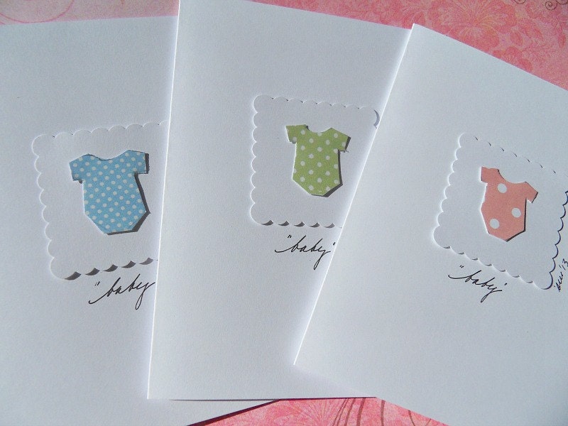 Baby Wish Cards - Baby Shower Invitation - Baby Shower Thank You Cards - Welcome new Baby Cards - Onesie Cards - ONCCD