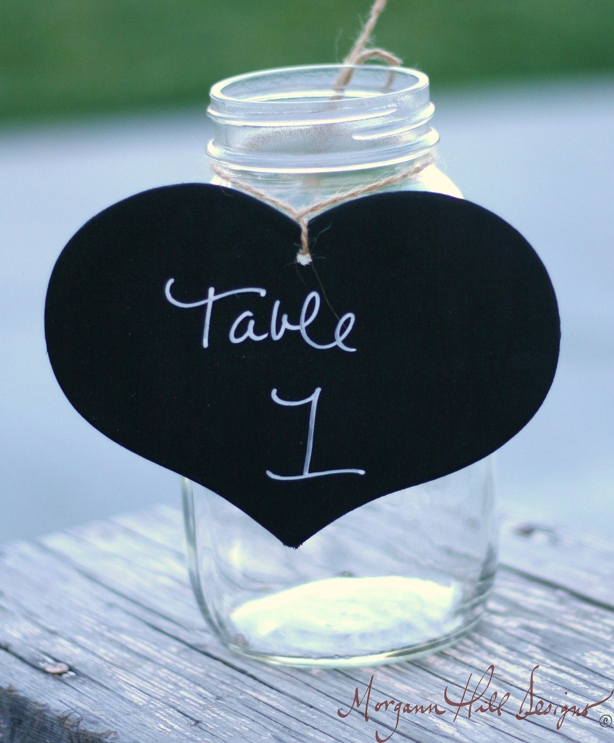 DIY Chalkboard Heart Centerpiece Decorations (Item Number 140047)