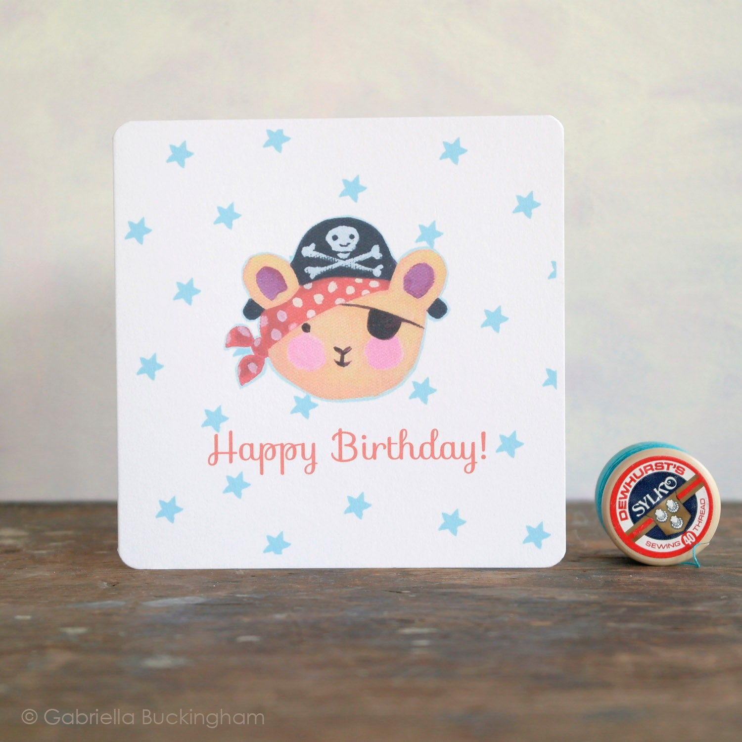 Pirate Bear Birthday card for a child