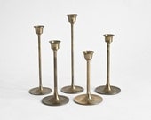 Vintage Brass Candle Holder Collection - Mid Century Modern, Retro