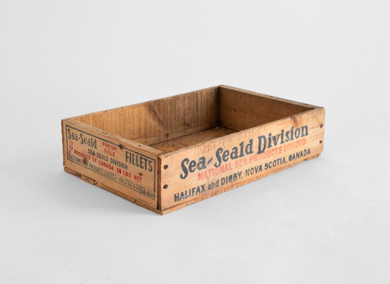 Vintage Nova Scotia Crate - Box, Wood, Mid Century, Storage
