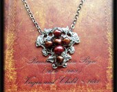 Medieval Cross necklace with freshwater pearls