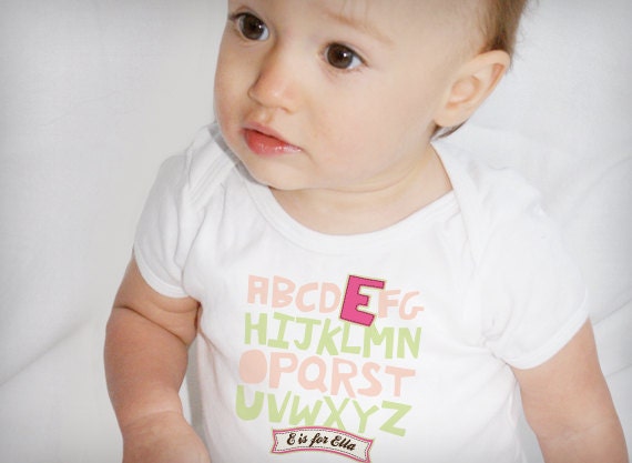 E is for Ella Personalized Bodysuit or Tee