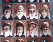 Mike Hoffman Halloween Scary Retro 13 Student Body ACEO Cards SPOOKY SCHOOL