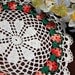 Spring pink flowers Crochet doily