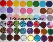 NEW COLORS 25 Colored Mix Flat  Bottle Caps  You Choose Colors  Flattened New Caps