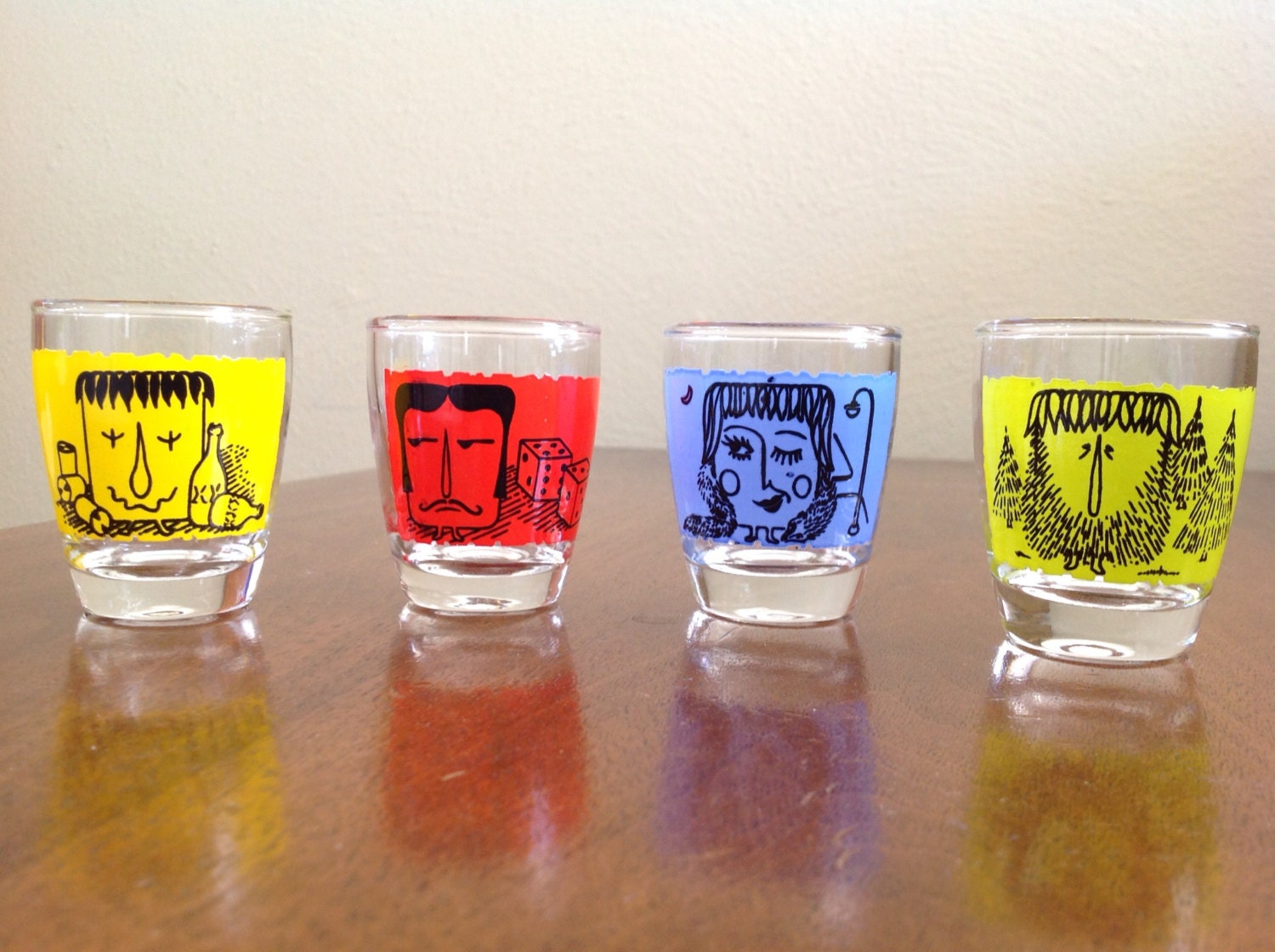 Set of Four Conservation Shot Glasses