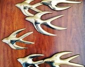Brass Birds In Flight Wall Hanging Trio