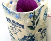 Knitting project bag & stitch markers Snaps Bag - BOTANICAL GARDENS