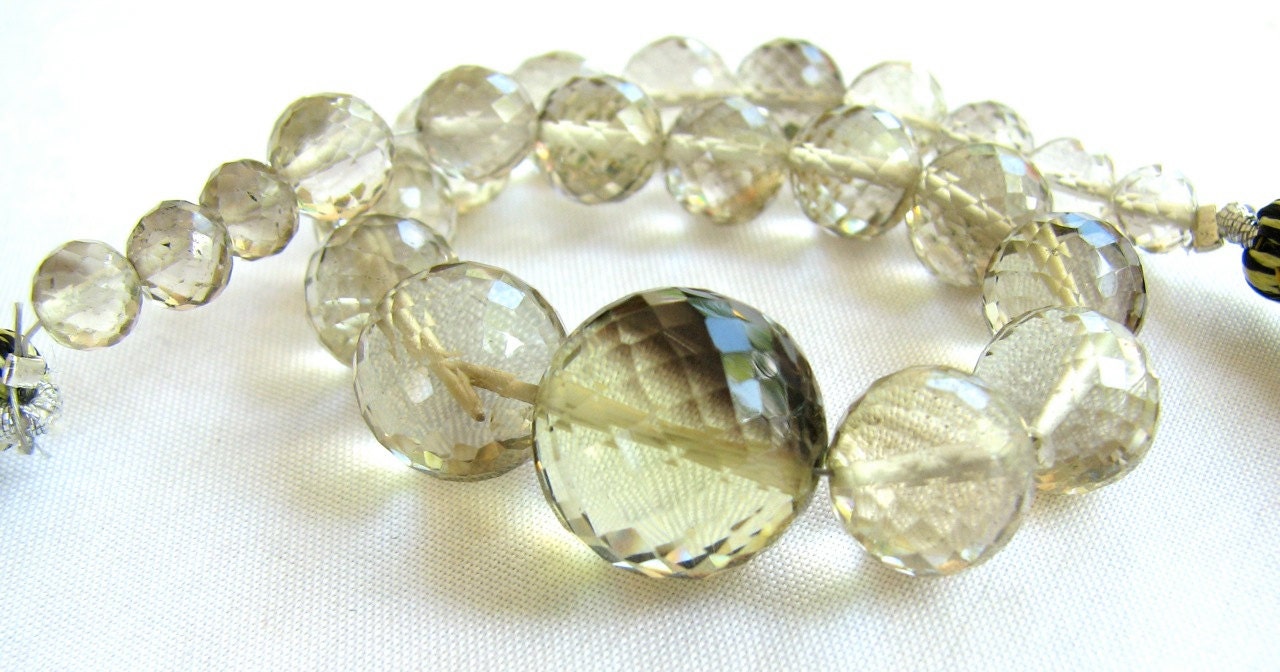AA Bi Color Quartz Micro Faceted Disco Rounds Full Strand (4w81a)