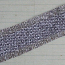 Linen Burlap Trim Smoke 1 Yard